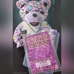 Greatful Dead Bear Mardi Gras Liquid Blue Collectable